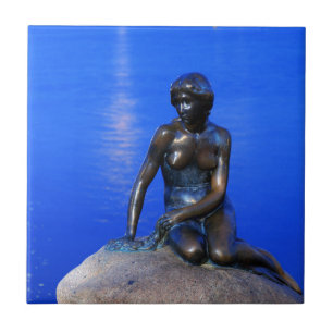 Carreau En Céramique Petite statue de sirène, Copenhague, Danemark