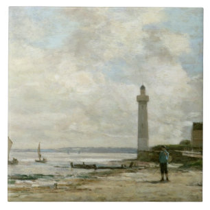 Carreau En Céramique Phare chez Honfleur, 1864-66 (huile sur le