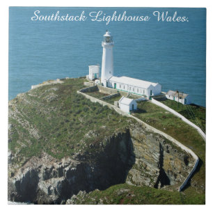 Carreau En Céramique Phare de Southstack au Pays de Galles.