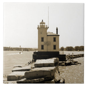 Carreau En Céramique Phare du lac Érié
