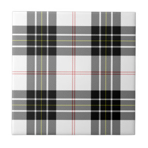 Carreau En Céramique Pherson tartan noir blanc plaid