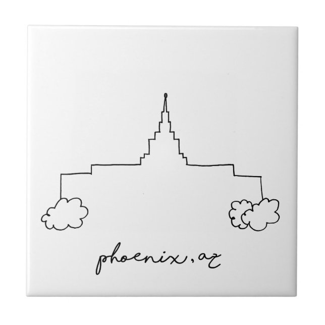 Carreau En Céramique phoenix arizona temple simple dessin moderne (Devant)