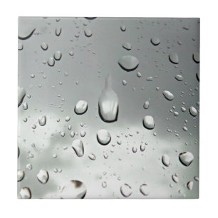 Carreau En Céramique Photographie de gouttes de pluie