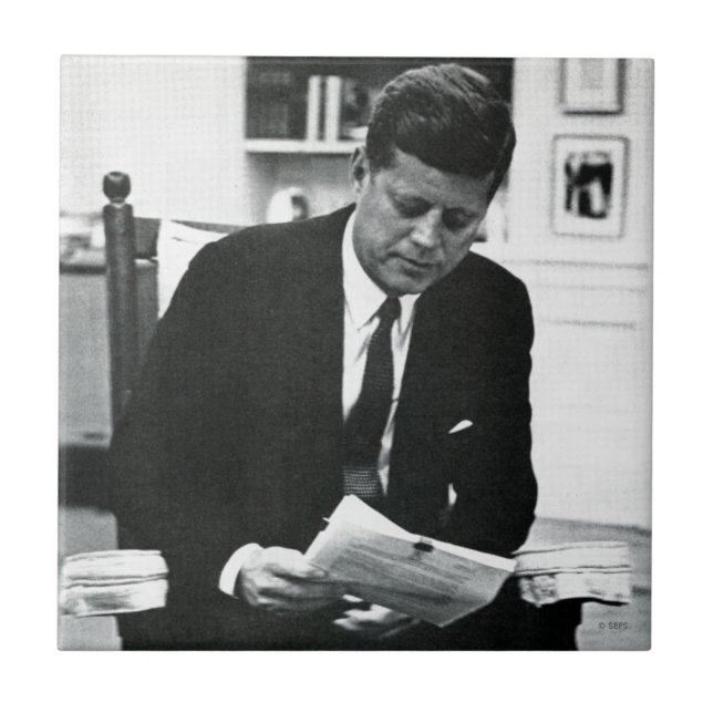 Carreau En Céramique Photographie de John F. Kennedy 2 (Devant)