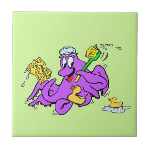 Carreau En Céramique Pièce de bain en céramique Octopus personnalisab