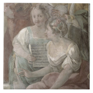 Carreau En Céramique Pièce de musique (fresque) (détail de 60259)