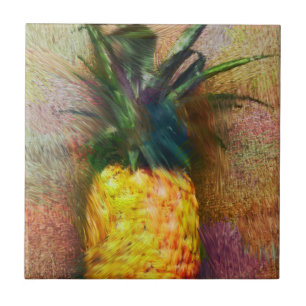 Carreau En Céramique Pièce en céramique PIneapple Art