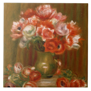 Carreau En Céramique Pierre anémones de Renoir un