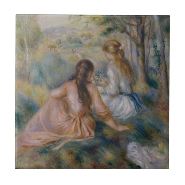 Carreau En Céramique Pierre Auguste Renoir | dans le pré (Devant)