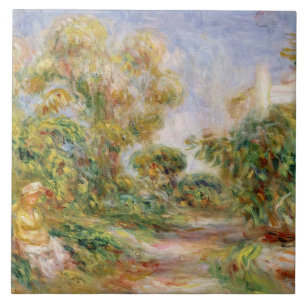 Carreau En Céramique Pierre une femme de Renoir dans un paysage