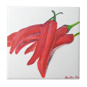 Carreau En Céramique Piments piment chauds rouges