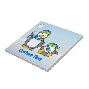 Carreau En Céramique Pingouins à neige