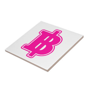 Carreau En Céramique PINK BAHT SIGNER ฿ Thai Devise ฿