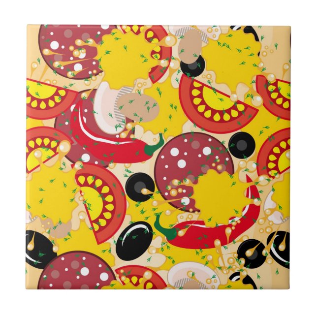 Carreau En Céramique Pizza (Devant)