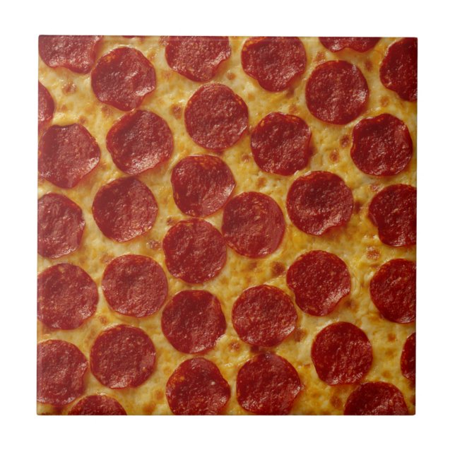 Carreau En Céramique Pizza de pepperoni (Devant)