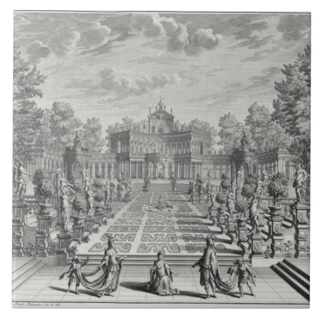 Carreau En Céramique Plaçant pour un opéra dans un jardin, de (Devant)
