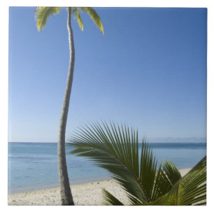 Carreau En Céramique Plage sur le continent Aitutaki, Îles Cook