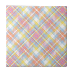 Carreau En Céramique Plaid en pastel de rayure