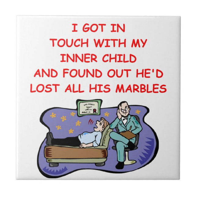 Carreau En Céramique plaisanterie de psych (Devant)