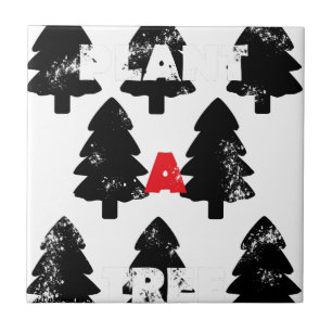 Carreau En Céramique Plantez un motif d'arbre