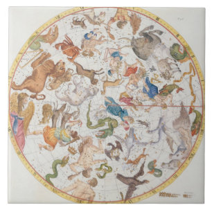 Carreau En Céramique Plat 26 de "atlas Coelestis", par John Flamsteed