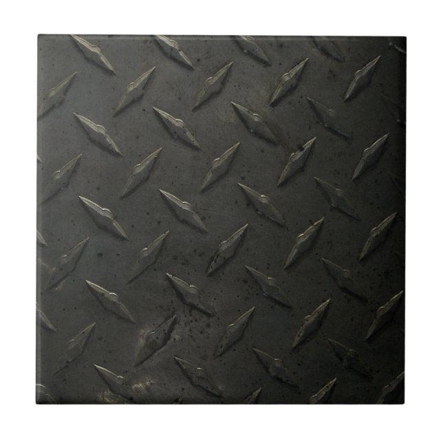 Carreau En Céramique Plat de diamant en métal (Devant)