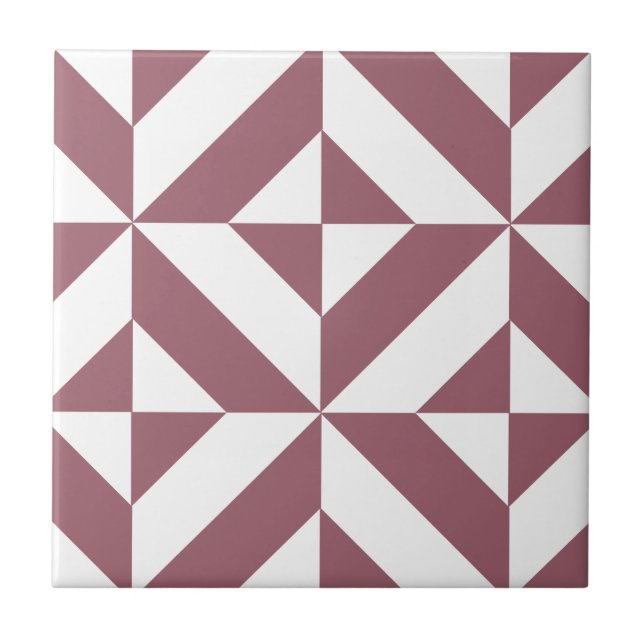 Carreau En Céramique Plum Geometric Deco Cube Pattern (Devant)