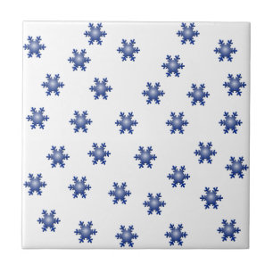 Carreau En Céramique Plusieurs Blue Snowflake Starburst Salutation Céra