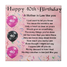 Poème de belle-mère - quarantième anniversaire