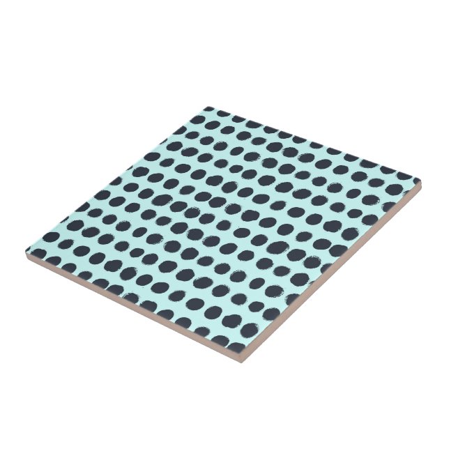 Carreau En Céramique Pois bleu (Côté)