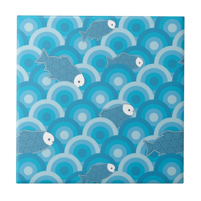 Carreau En Céramique Poissons (Devant)