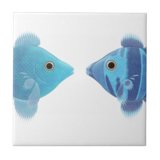 Carreau En Céramique poissons bleus