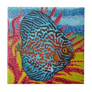 Carreau En Céramique Poissons tropicaux brillants II