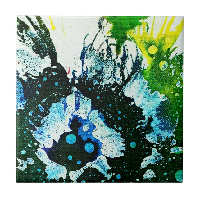 Carreau En Céramique Polychromoptique #2C par Michael Moffa (Devant)