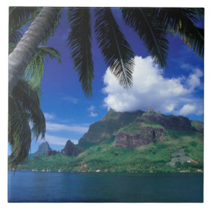 Carreau En Céramique Polynésie française, Moorea. Baie de Cook. Vert