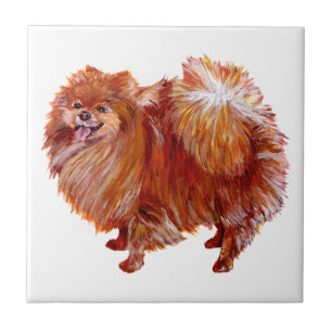 Carreau En Céramique Pomeranian rouge