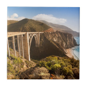 Carreau En Céramique Pont de Bixby, grand Sur, la Californie,