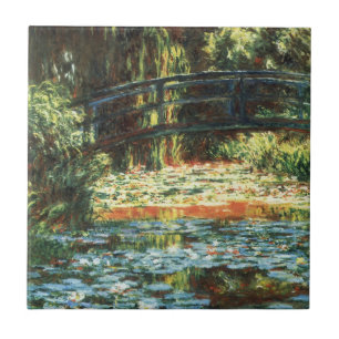 Carreau En Céramique Pont sur l'étang Nénuphar par Claude Monet