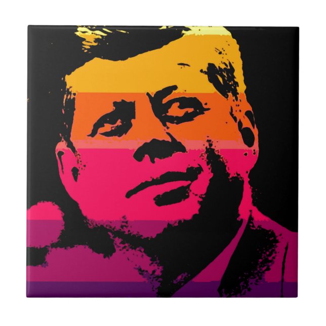 Carreau En Céramique Pop Art Jack JFK John F. Kennedy (Devant)