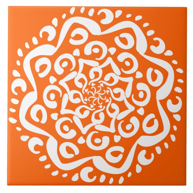 Carreau En Céramique Poppy Mandala (Devant)