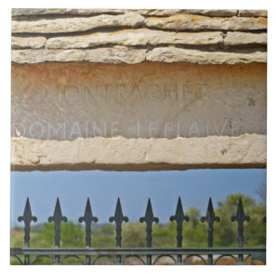 Carreau En Céramique Porte et clé de voûte sculptée avec Montrachet,