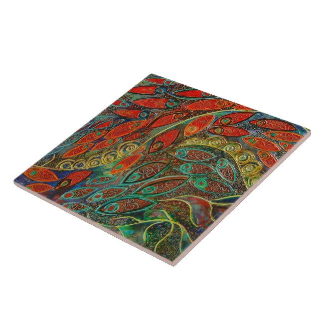 Carreau En Céramique "Porte giratoire" (peinture) (Côté)