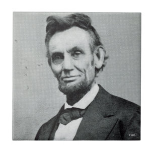 Carreau En Céramique Portrait d'Abe Lincoln 1