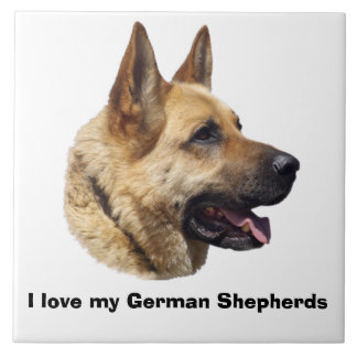 Carreau En Céramique Portrait d'Alsatian German shepherd