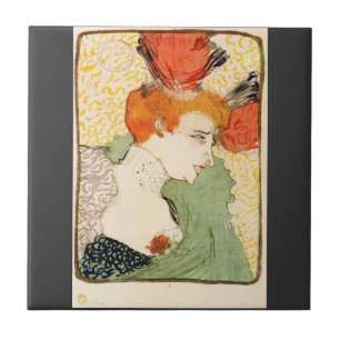 Carreau En Céramique Portrait de buste par Toulouse-Lautrec