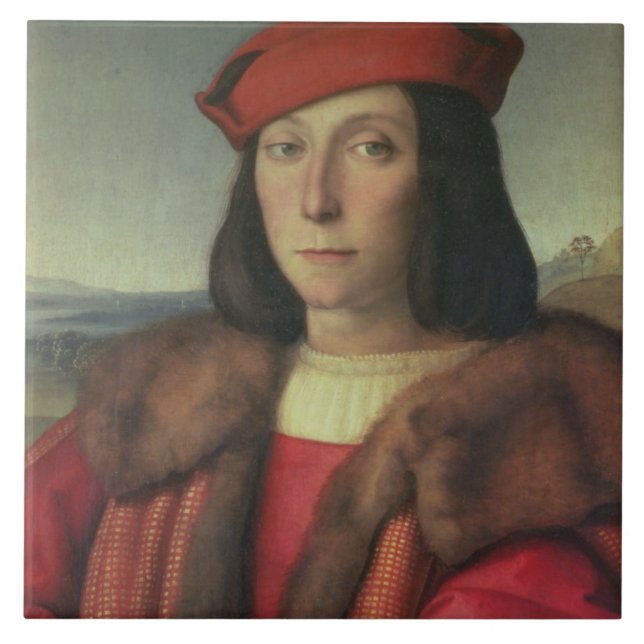 Carreau En Céramique Portrait de della Rovere, duc de Francesco (Devant)