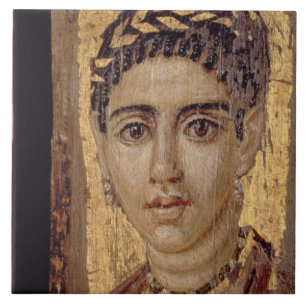 Carreau En Céramique Portrait de maman d'une femme, de Fayum,