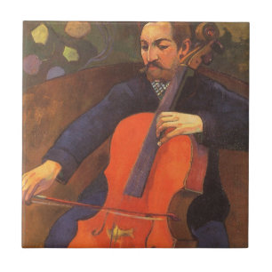 Carreau En Céramique Portrait de Schneklud Joueur par Paul Gauguin