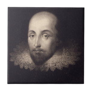 Carreau En Céramique "Portrait de Shakespeare" céramique