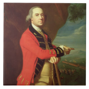 Carreau En Céramique Portrait du Général Thomas Gage, c.1768 (huile s